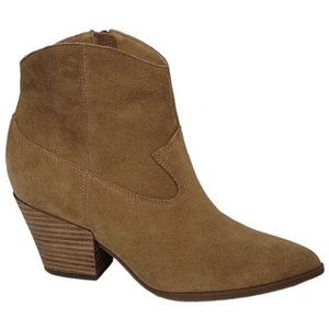 Lucky Brand Ellamy Western Ankle Leather Cowboy Boots 8